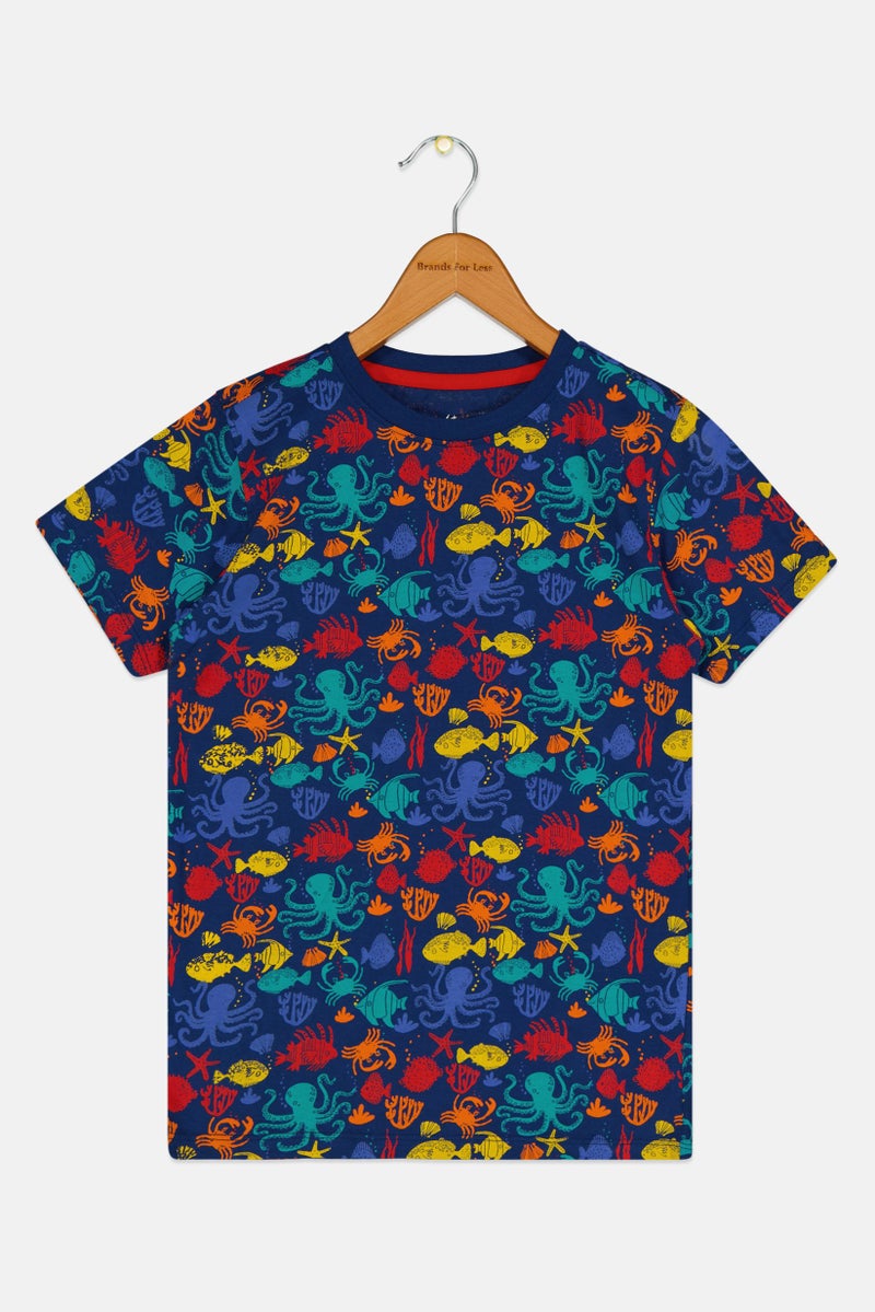 Hamleys Kids Boy Crew Neck Short Sleeve Graphic Print T-Shirt, Multicolor - Image 2